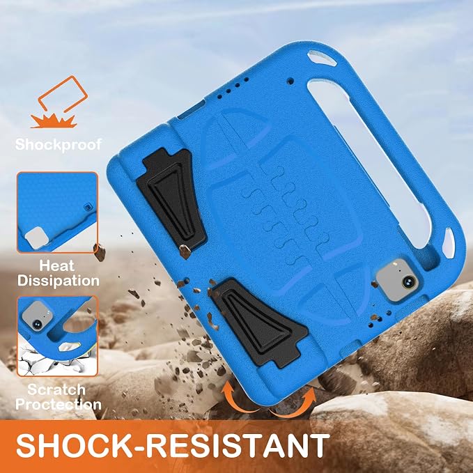 iPad Pro 11 Inch (2024/2022/2021/20202018) Heavy Duty Protective CaseKids Case for New iPad 11th Gen (A16) 11-inch 2025 &amp 10th gen10.9 2022 &amp Air 11 2025/2024 &amp Air 5th/4th -Black