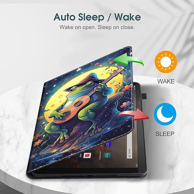 Case for All-New Amazon Fire HD 10 and 10 Plus Tablet (13th/11th Generation 2023/2021 Release) 10.1 Multi-Angle Smart Stand Cover Auto Sleep/Wake Skull and Fire
