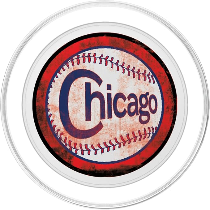 Distressed North Side Chicago Baseball Players PopSockets Adhesive PopGrip
