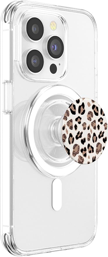 Rose Cheetah Print Cute Leopard Pattern Jaguar Lover Gift PopSockets Adhesive PopGrip