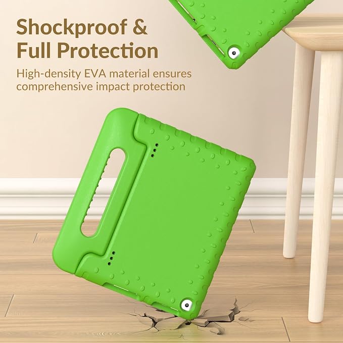 Kids Case for Kindle Fire HD 8 Tablet Case (8th/7th/6th) Shockproof Blue | 2018/2017/2016 Release Lightweight EVA Handle Stand Full Protection For Kids Daily Use