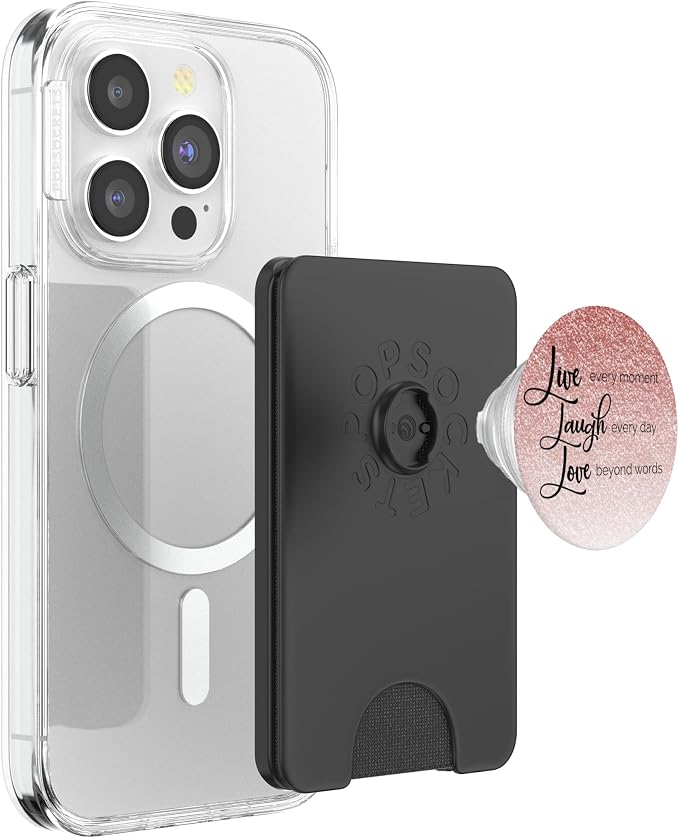 Rose-Gold Live Laugh Love PopSockets Adhesive PopGrip
