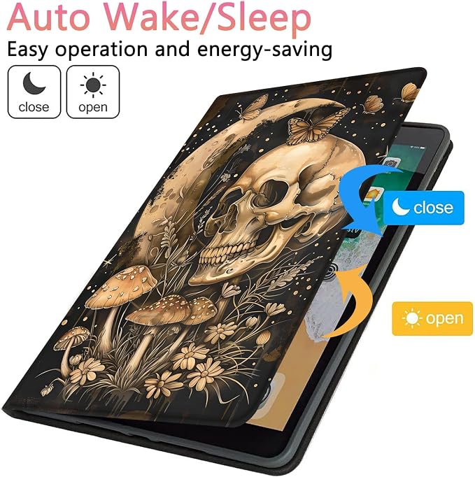 Case for iPad Pro 13 Inch M4 (2024) Slim Multi-Angle Smart Stand Cover with Automatic Sleep/Wake Function for iPad Pro 13 Inch Art Dragonfly