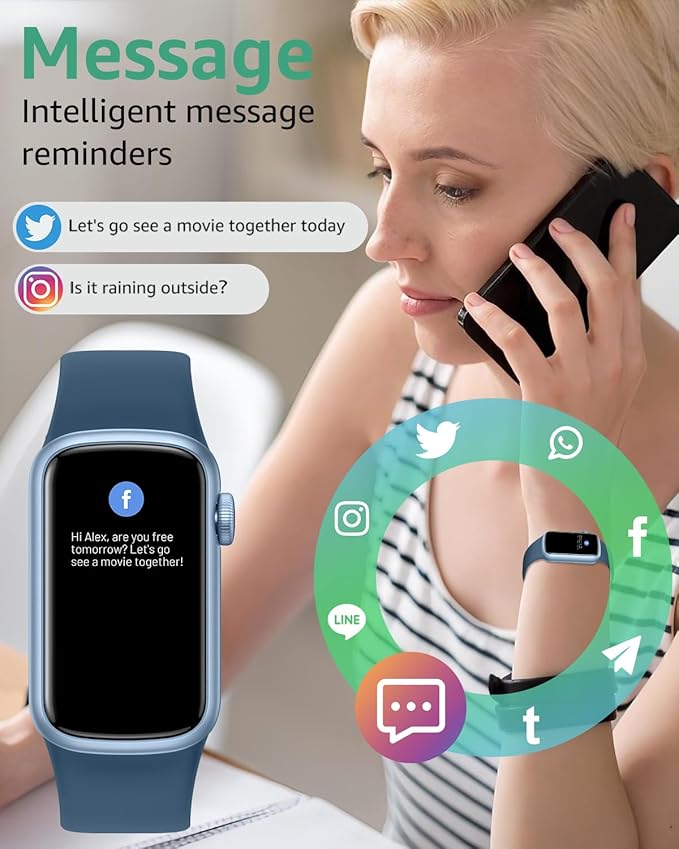 IMFRCHCS Fitness Tracker,Smart Watch with 1.47" Touch Display,137+Sport Modes Fitness Watch with Heart Rate Sleep Monitor, Step Counter,IP68 Waterproof Activity Trackers for Women Men