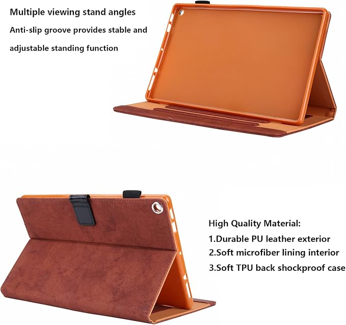 Kindle Fire HD 8 Tablet Case (8th/7th/6th Generation)Smart Stand Synthetic Leather Cover with Auto Wake/Sleep [Card &amp Pencil Holder] for 8 Amazon Fire HD 8 (2018/2017/2016) Blue Sea Beach