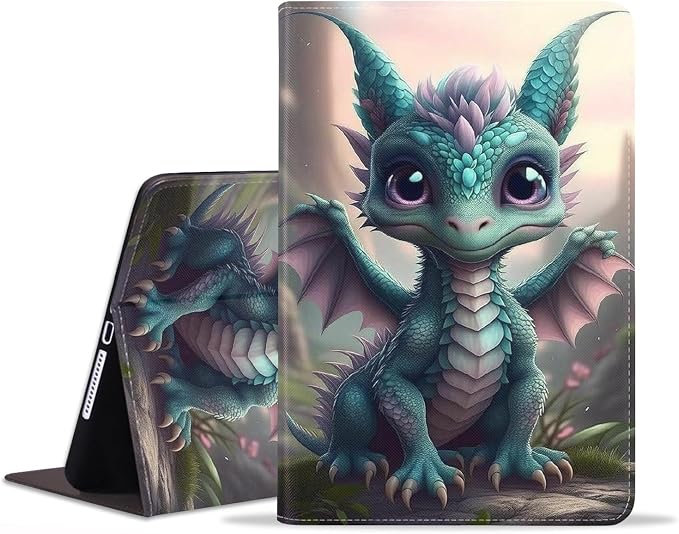 Case for Samsung Galaxy Tab A9 Plus 11 Inch 2023 Model (SM-X210/X216/X218) Premium PU Leather Stand Folio Cover with Auto Sleep/Wake Abstract Colorful Dog