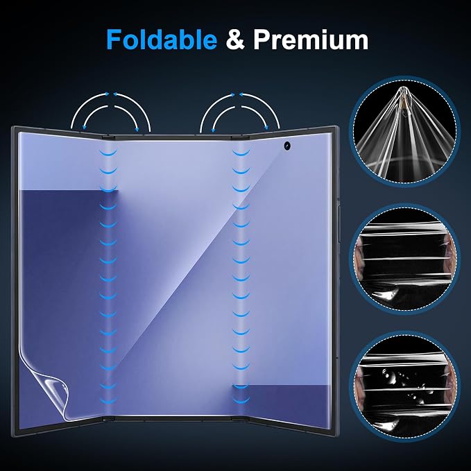 LYWHL 2 Pack Samsung Galaxy Z TriFold Flexible Inner Screen Protector | Full Coverage Hight Sensitive Touch Case Friendly Bubble FreeSelf Healing