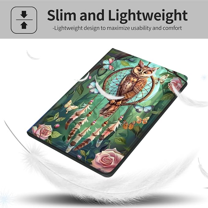 Case for iPad (A16) 11th Generation 11 Inch (2025)iPad 10th Generation 10.9 Inch (2022)PU Leather Slim Standing Smart Coverwith Auto Sleep/WakeBall on Fire