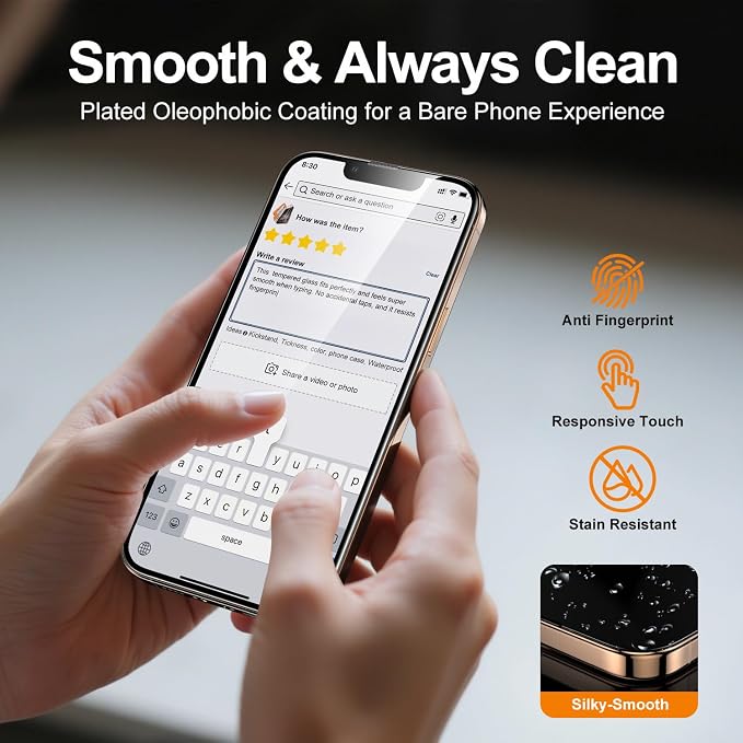 BossKiss for iPhone 11/iPhone XR Screen Protector TOP 9H Hardness Military Grade Shatterproof HD Tempered Glass Full Coverage Anti-Scratch Easy Installation Case Friendly 2 Pack