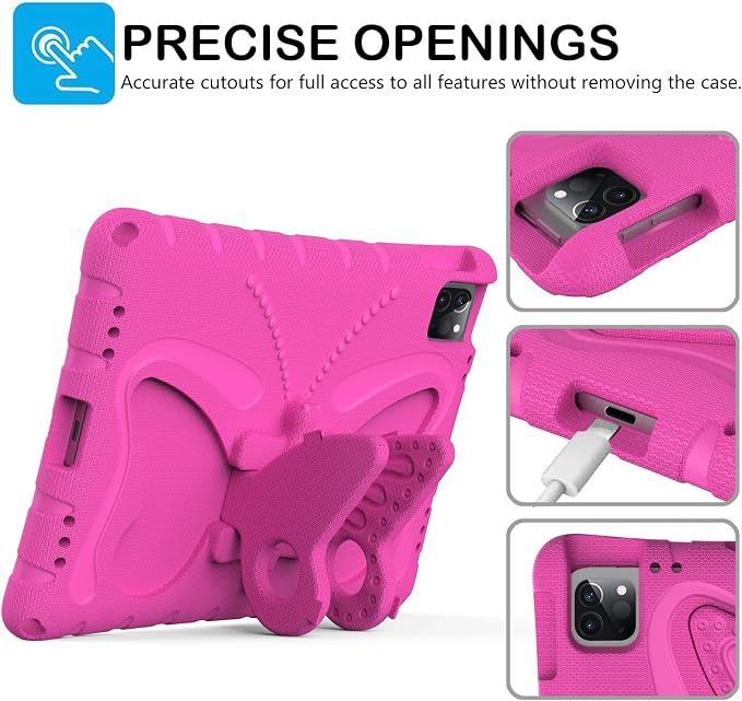 Case for iPad 11th Gen (A16) 11 inch 2025 &amp 10th Generation 10.9 2022 &amp Air 11 2025/2024 &amp Air 6/5th/4th Gen &amp Pro 11 Butterfly Shockproof Cover -Black