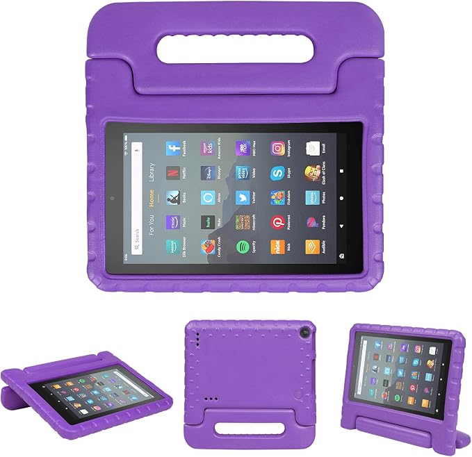 Kids Case for Fire 7 Inch Tablet 9th/7th/5th Generation Tablet (2019/2017/2015 Release) Kid-Proof &amp Shockproof Case Sturdy Soft Durable EVA Protective Cover with Convenient Handle Blue | Foldable