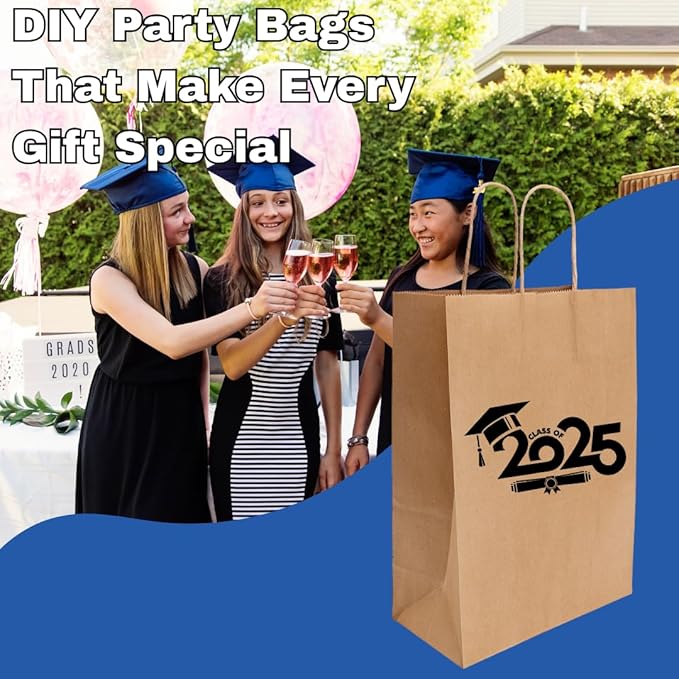 ASSUREPAK Kraft DIY Paper Bags, 10" x 6.75" x 12", 90 GSM, 100 Count