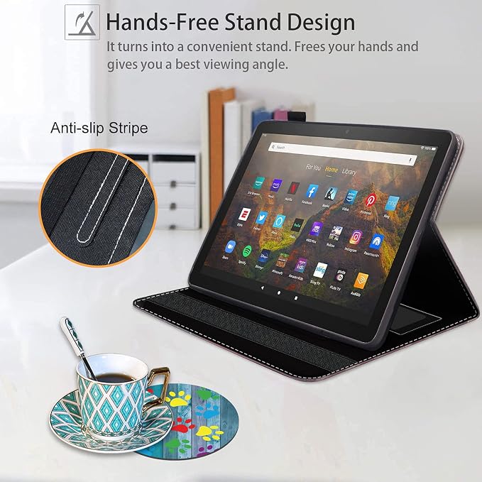 Case for All-New Amazon Kindle Fire HD 8/Fire HD 8 Plus Tablet (12th/10th Generation 2022/2020 Release) - Premium PU Leather Cover with Auto Sleep Wake Bible Verse Jeremiah 29:11