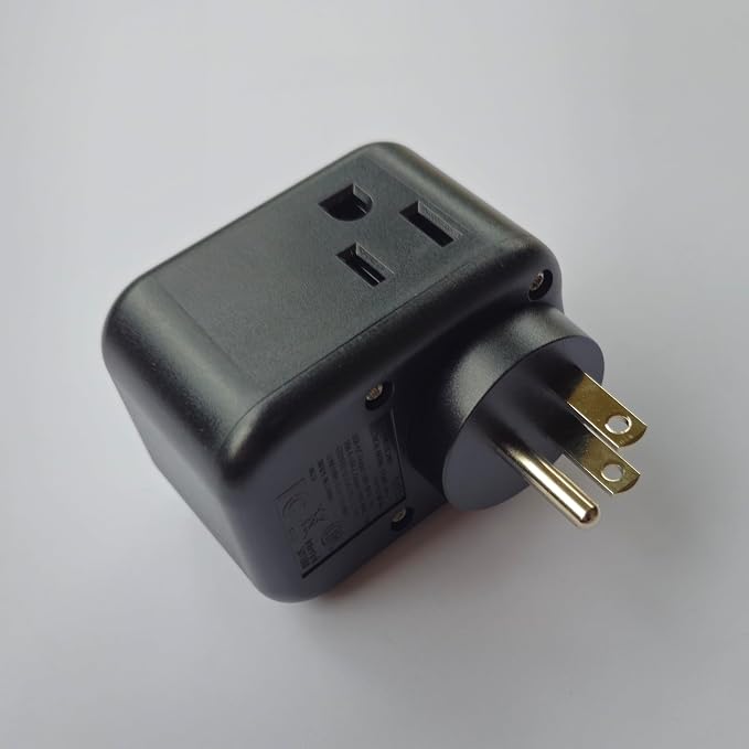 ElectraHealth EMF/EMI-Friendly Grounded USB Charger - - 3-Prong 3-Outlet 3-USB (1xUSB-C + 2xUSB-A) Grounds Cables While Charging (Black)