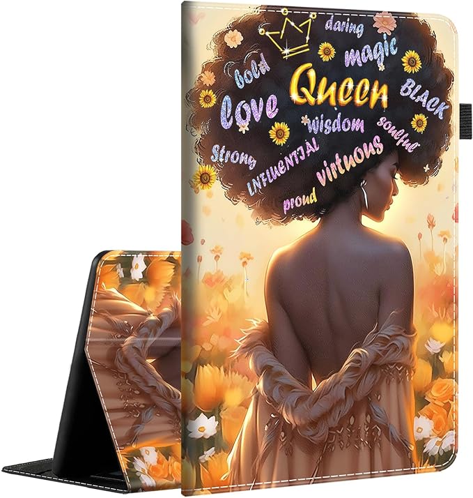 Case for Amazon Fire Max 11 Tablet (13th Generation 2023 Release) Multi-Angle Smart Stand Cover Auto Sleep/Wake for Fire 11 Max Tablet，African American Women Inspirational Quotes