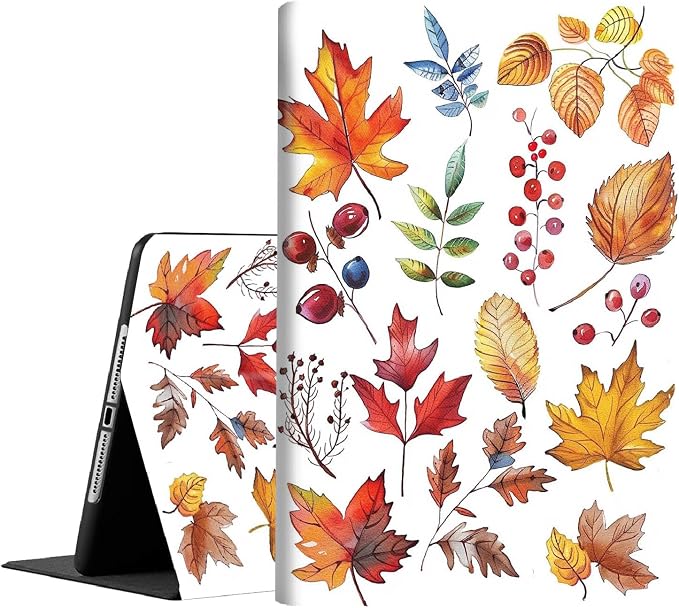 Case for iPad (A16) 11th Generation 11 Inch (2025) iPad 10th Generation 10.9 Inch (2022)，Slim Fit Foldable Standing Cover Case with Auto Sleep/Wake ，Red Moon Japanese Landscape