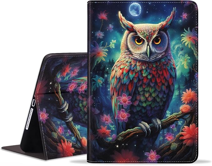 Case for iPad 6th/5th Generation (2018 2017 Model 9.7 Inch) iPad Air 2/Air 1 (9.7 Inch) Slim PU Leather Stand Folio Cover with Auto Wake Sleep African Woman Wolf