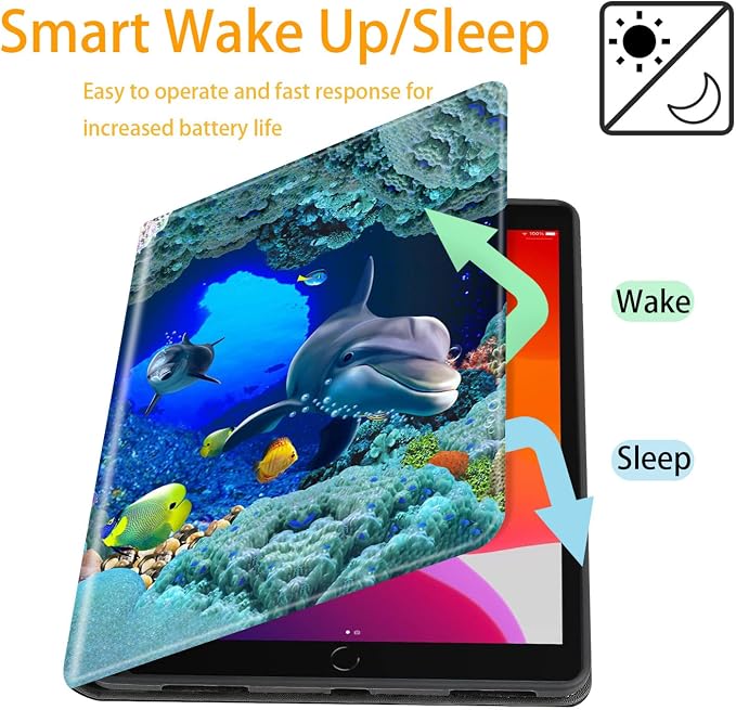 Case for iPad 10.2-inch (2021/2020/2019)/ iPad Air 10.5 2019 / iPad Pro 10.5 Multi-Angle Bracket with Automatic Sleep/Wake Protection Case - Babe We Got This