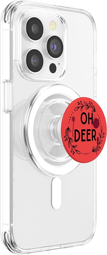 Alastor Radio Demon Oh Deer Red Pop Socket PopSockets Adhesive PopGrip