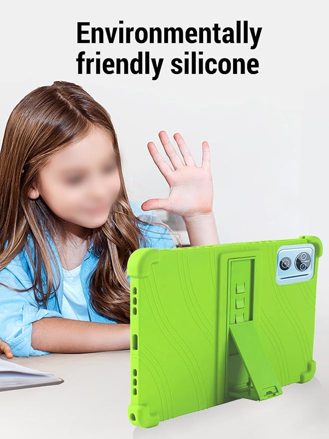for DEERTiME E15 10 inch Android 15 Tablets Protective caseShockproof Lightweight Silicone Protective Cover with StandChild-Friendly ProtectionEasy to Clean DesignBlack