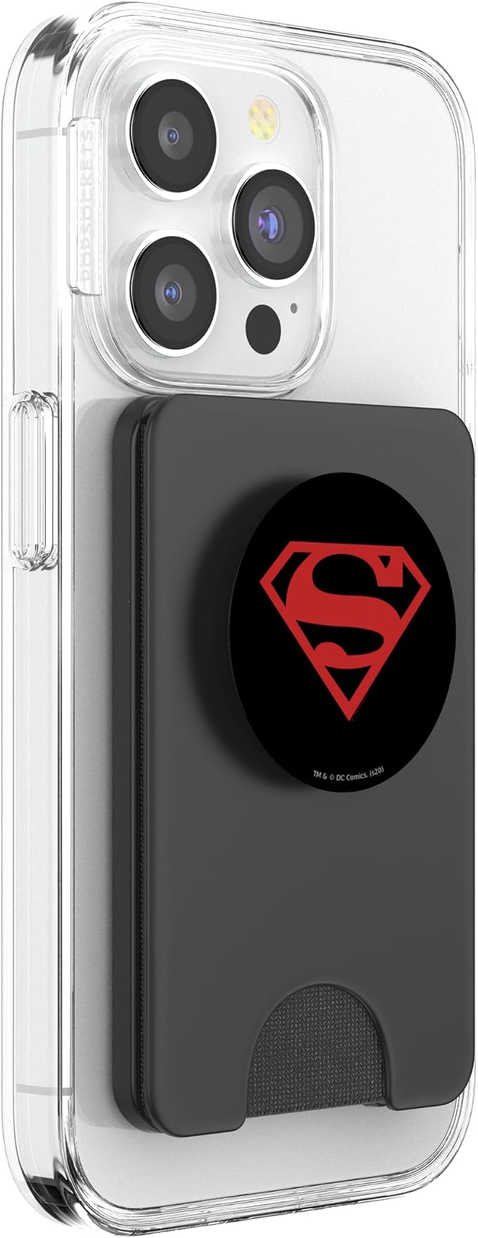 Superman Red on Black Shield PopSockets Adhesive PopGrip