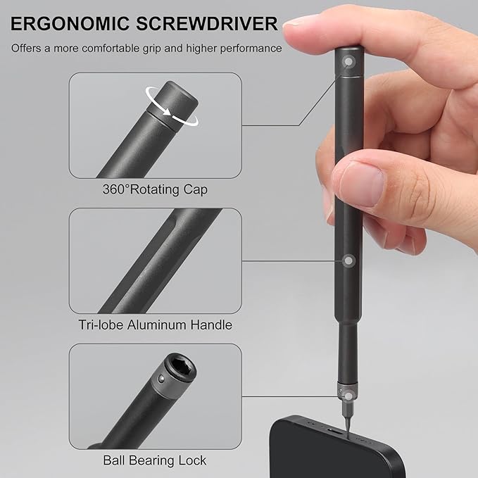 Precision Screwdriver Set 49 in 1 SHARDEN Small Screwdriver Set Magnetic Repair Tool Kit for Laptop, iPhone, Cell Phone, PC, MacBook, Tablet, Computer, PS5, PS4, Electronic, Glasses, Watch