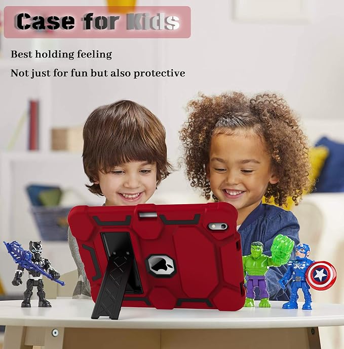 Case for iPad 11 11th Gen (A16) 2025 &amp 10th Gen 2022 10.9 Purple+Green | Kickstand | With Pencil Holder | Drop-Proof Silicone+Hard Shell | Raised Edge Protects Screen&ampCamera | Heavy Duty Pr
