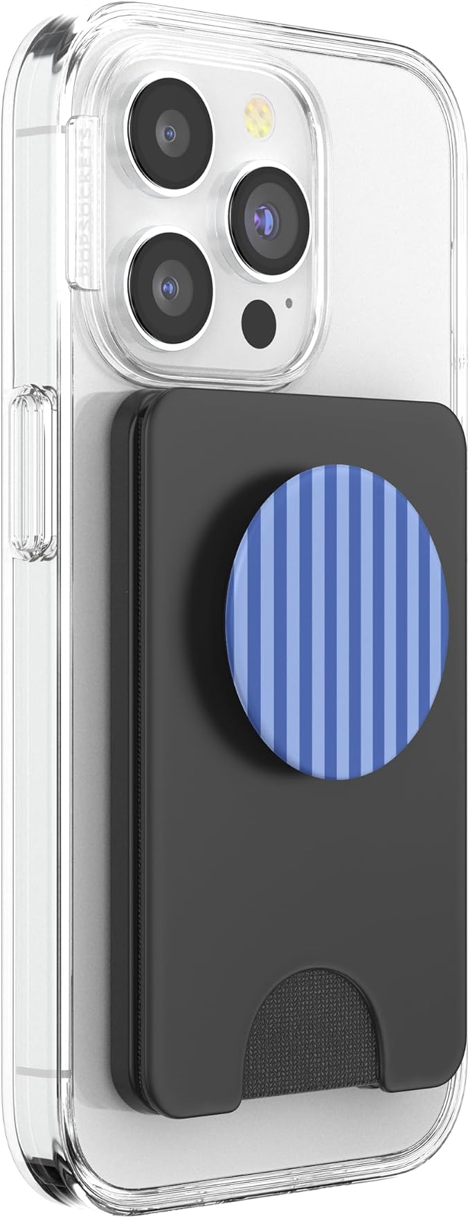 Cute Light Blueberry Striped Aesthetic Vertical Lines PopSockets Adhesive PopGrip