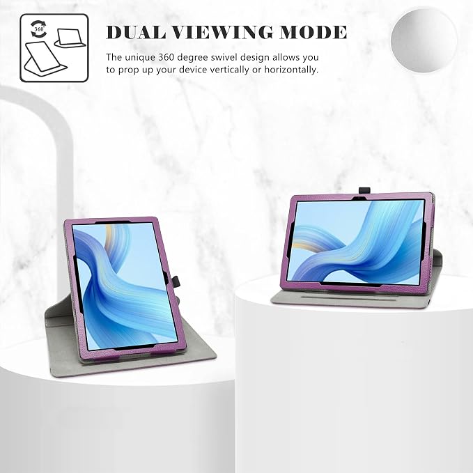 LiuShan Compatible with DOOGEE U9 / U10 PRO Rotation Case 360° Rotatable Stand PU Cover for 10.1 DOOGEE Tablet Black