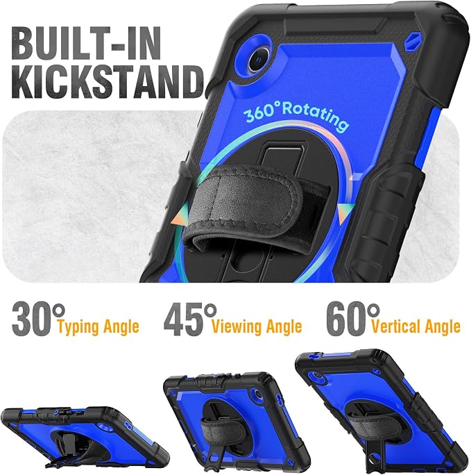 HXCASEAC Case for Samsung Galaxy Tab S6 Lite 10.4 inch Protective with Screen Protector/Hand Strap/S Pen Holder Shockproof S6 Lite Tablet Case 2024/2022/2020 SM-P610 SM-P613 SM-P620 - Black