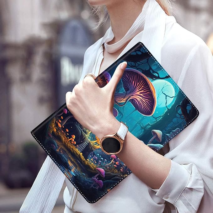 Case for Galaxy Tab A9 Plus ， Auto Sleep/Wake Multi-Angle Viewing Slim Folio Stand Cover for Samsung Galaxy Tab A9+/A9 Plus 11 Inch 2023 (SM-X210/X216/X218) Magic Mushrooms Fungus