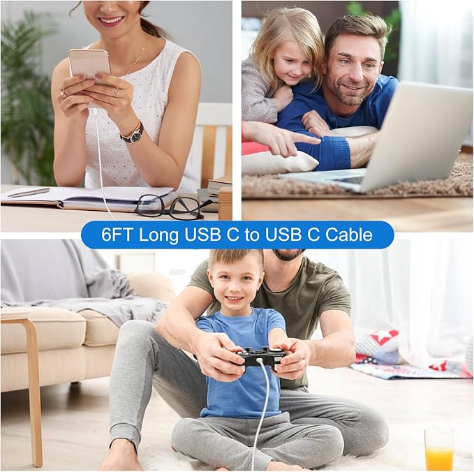 65W USB C Charger Fast Charging for Samsung Galaxy S26 Ultra S26+ S26 S25 Ultra S25 FE A37 A57 A17 A16 A36 S24 S23 A26 A56 Samsung Super Fast Charger 6FT USB C to C Cable Android Phone Charger Cord