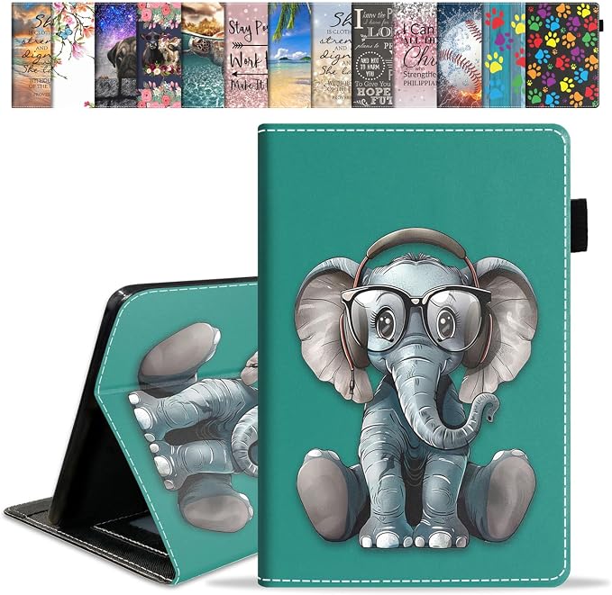 Case for Amazon Fire HD 8/Fire HD 8 Plus Tablet (12th/10th Generation 2024/2022/2020 Release) Premium PU Leather Cover with Auto Sleep Wake African Women