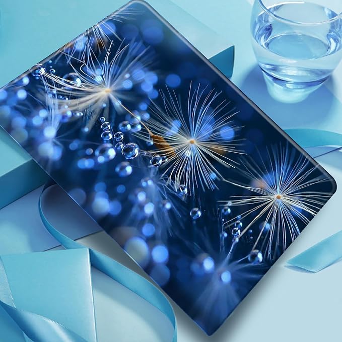 Case for Fire 7 Tablet &amp Fire 7 Kids (12th Gen 2022 Release) - Slim PU Leather Protective Smart Cover with Auto Sleep/Wake &amp Multi-Angle StandBlue Dandelion