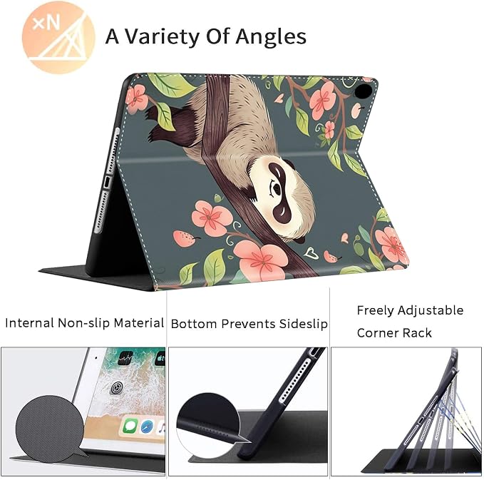 Case for iPad Pro 11 Inch 2022/2021/2020 (4th/3rd/2nd Gen) for iPad Air 5th / 4th Generation 10.9 Inch (2022/2020) Durable Shockproof Protective Cover，Black Woman Queen Afro Design