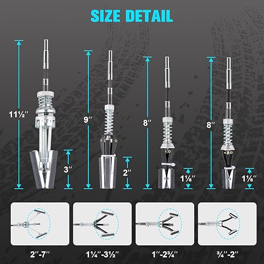 7PCS Engine Cylinder Hone Tool Set, Fits Cylinders from 3/4" to 7"