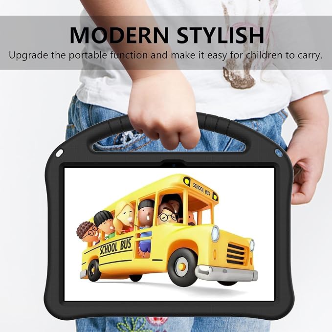 YRH for Moto Pad 2026 Case 11'' Kids EVA Shockproof Tablet Cover with Stand Handle Black