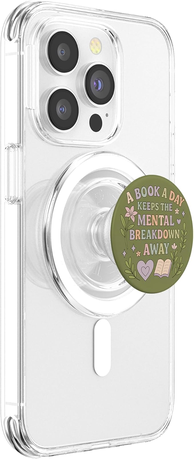 A Book A Day Keeps The Mental Breakdown Away Book Lover Read PopSockets Adhesive PopGrip
