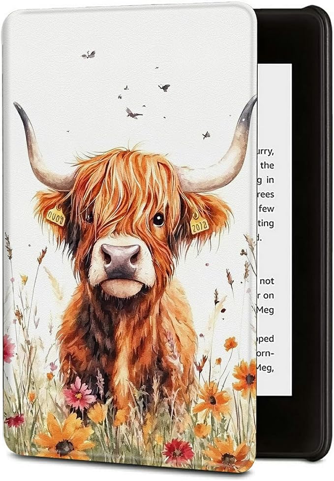 Case for Kindle Scribe 10.2 Inch (2022 Released) PU Leather Cover with Auto Sleep Wake for 10.2 Kindle Scribe Alpaca with Glasses