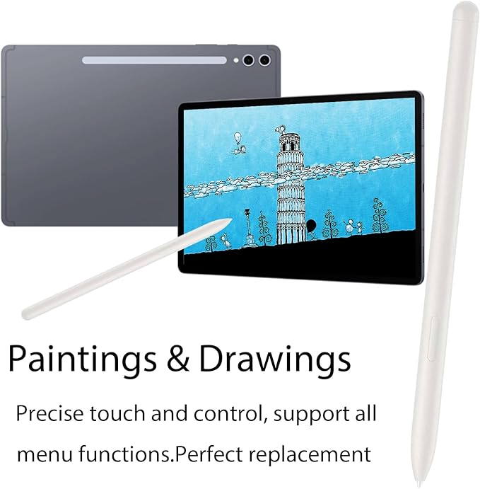 Galaxy Tab S10 FE S Pen for Samsung Galaxy Tab S10 FE Plus Stylus Pen Replacement for Samsung Galaxy Tab S10 FE Stylus S Pen + Free 5 Tips (Black)