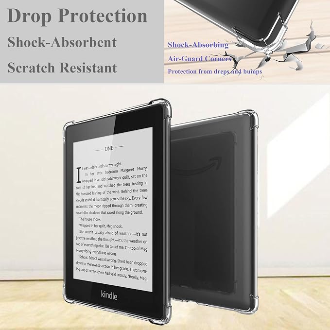 Clear Case for All-New Amazon Kindle Fire Max 11 Tablet (13th Generation 2023 Release) 11 Slim Lightweight Shell Transparent Soft TPU Back Shockproof Crystal Reinforced Corner Cover Clear