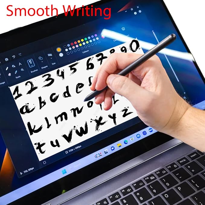 Galaxy Book4 Pro 360 S Pen Replacement for Samsung Galaxy Book4 360/Book4 Pro 360 Black Stylus Pen + 5 Tips
