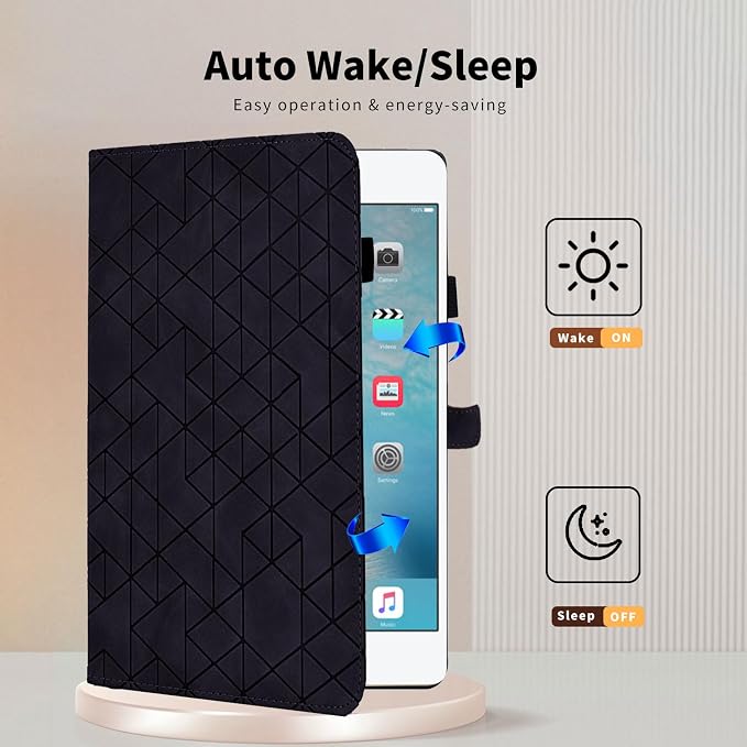 Case for iPad mini 5 2019/Mini 4 2015 (5th/4th Generation 7.9 inch) Multi-Angle Viewing PU Leather Folio Case with Magnetic Clasp for iPad mini 3/2/1 Auto Wake/Sleep Smart Tablet Cover Black