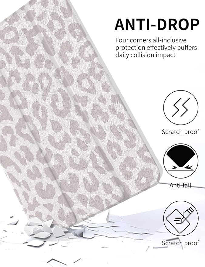Case for iPad 9th/ 8th/ 7th Generation Case 10.2&amp10.5 Inch (2021/2020/2019 Release) Slim Lightweight Soft Trifold Back Cover with Pencil Holder &amp Auto Sleep/Wake CoverBeige Checkered