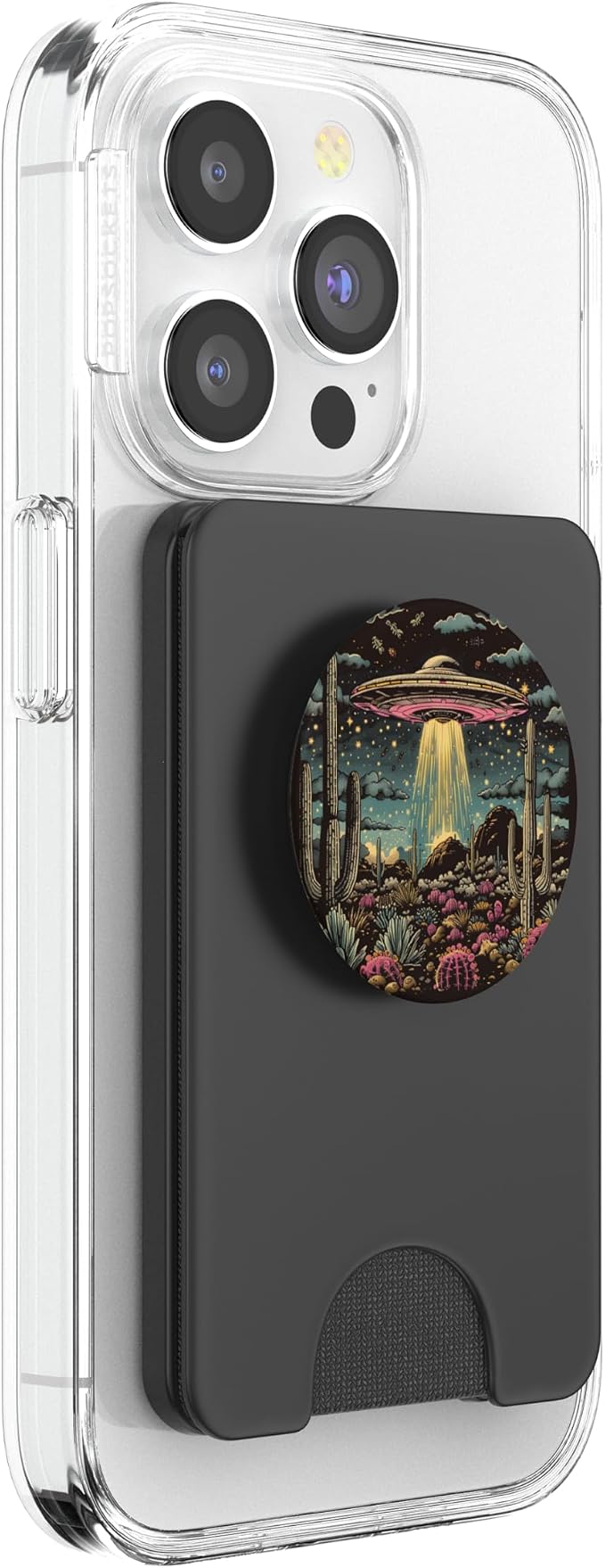 Alien Lover Flying Saucer UFO Extraterrestrial Cactus PopSockets PopGrip for MagSafe
