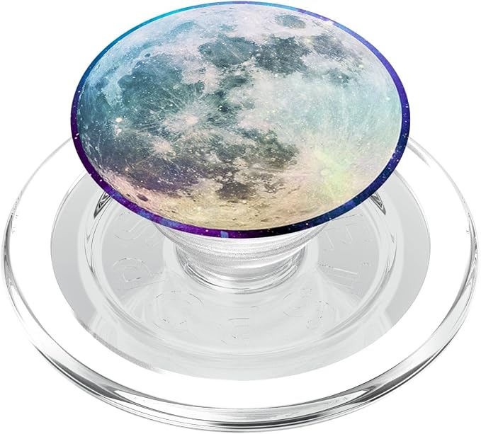 Moon Lunar Surface Full Space Galaxy Gray Green White PopSockets Adhesive PopGrip