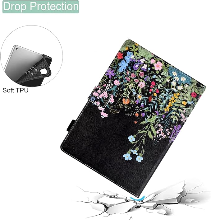 Case for Fire HD 10 Tablet 9th/7th/5th Gen 2019/2017/2015Cute Cat | Slim Durable Foldable Stand PU Leather Pencil Holder Card Slot Auto Wake，Sleep