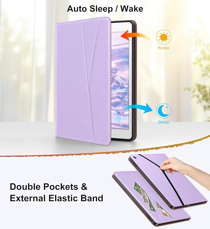 DTTO for iPad 9th/8th/7th Gen Case 10.2 Inch (2021/2020/2019) Brown | 360 Degree Rotating Premium Faux Leather Folio Stand Cover with Pencil Holder Auto Sleep/Wake Multiple Angles Hand Strap