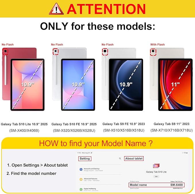 Fintie Slim TPU Case for Samsung Galaxy Tab S10 Lite/S10 FE/S9 FE 5G 10.9 | Tri-Fold Viewing Stand Full Protection S Pen Holder Auto Sleep Wake Black
