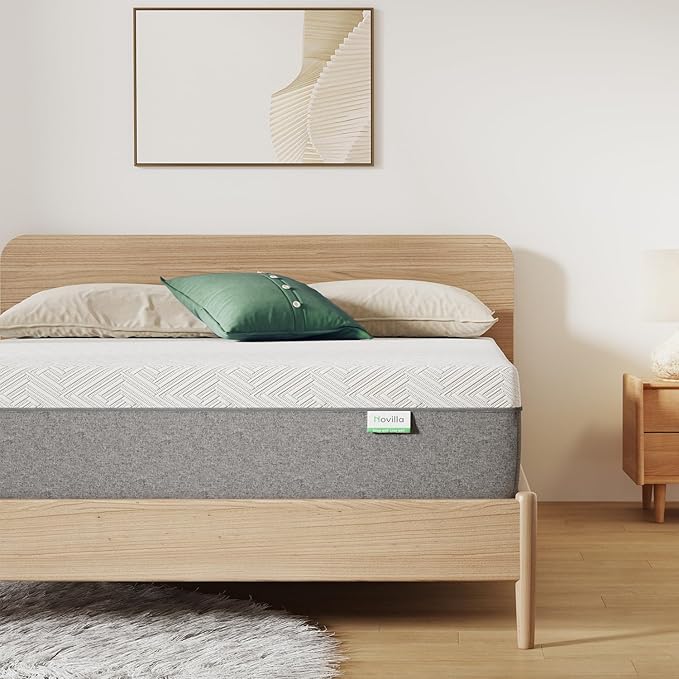 Novilla Full Size Mattress, 8-Inch Gel Memory Foam Mattress for Pressure Relief, Enhanced Support & Plush Comfort, Full Bed in a Box, Bliss